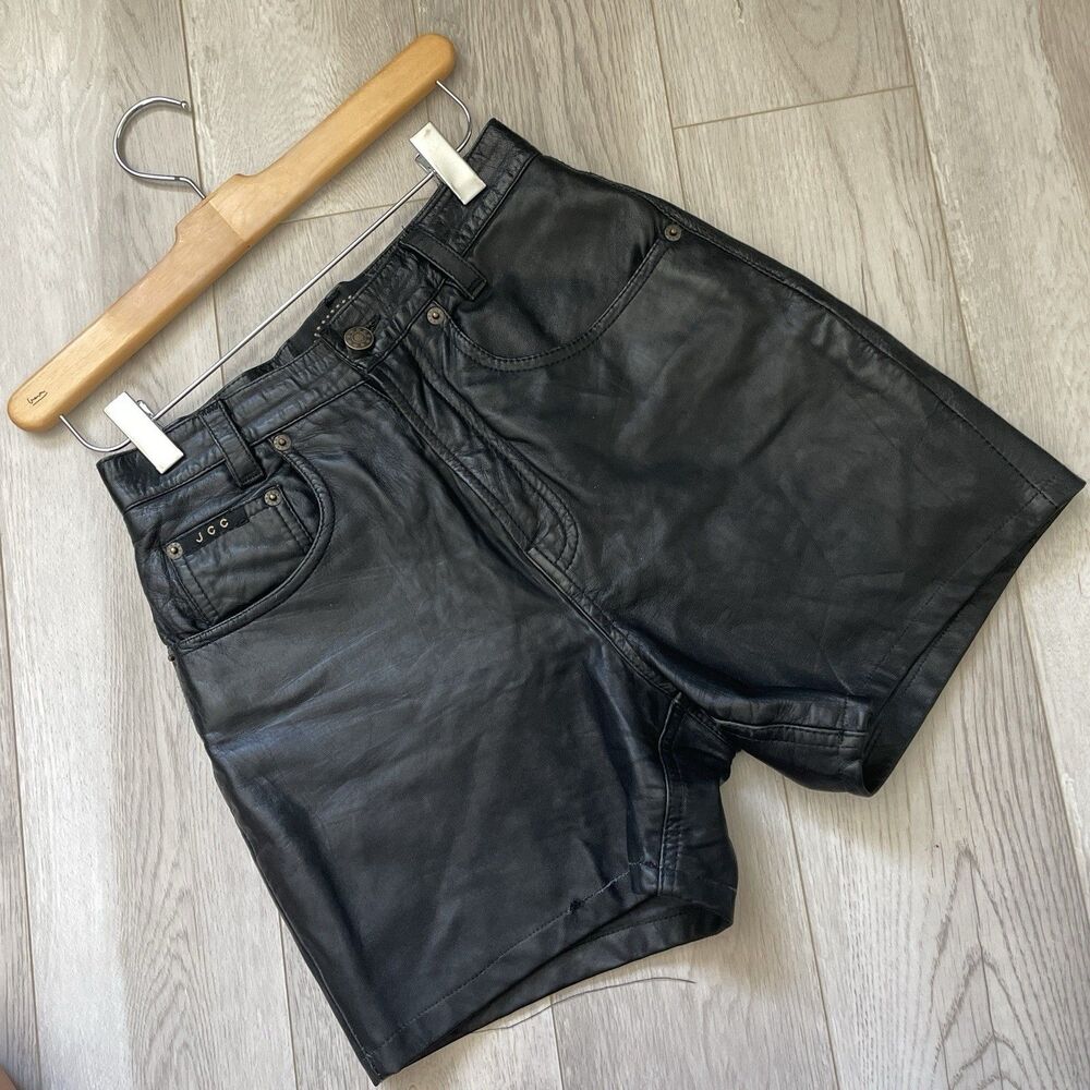 JCC Leather Shorts nasty gal womens Black (size 34) festival western stagecoach